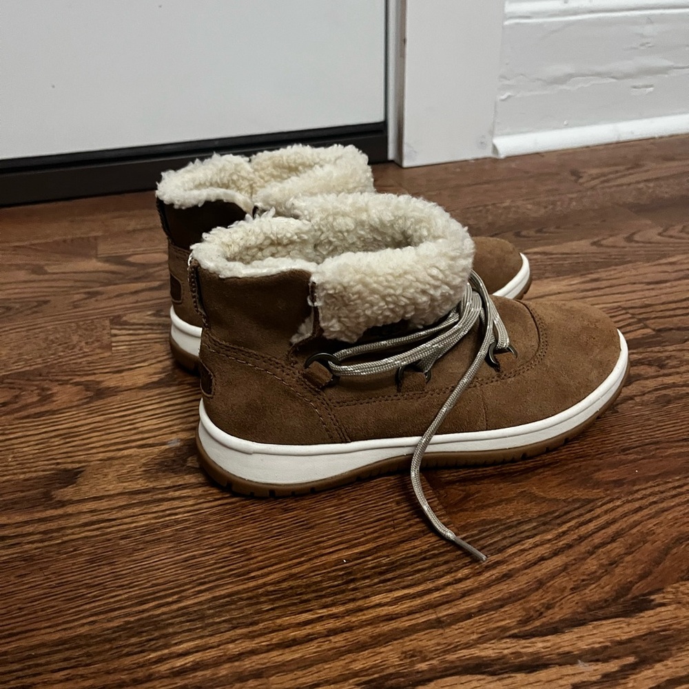 UGG Tan Kids Boots with Cream Lining